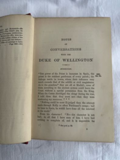 Conversations with The Duke of Wellington 1831-1851 book, second edition by Philip Henry, 5th Earl Stanhope