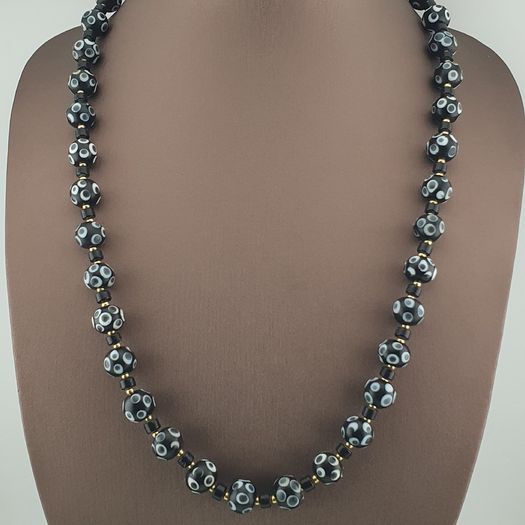 Vintage Venetian Style Thousand Eyes Glass Beads Necklace