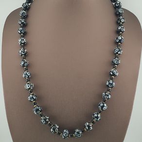Vintage Venetian Style Thousand Eyes Glass Beads Necklace