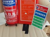 2kg powder extinguisher and fire blanket