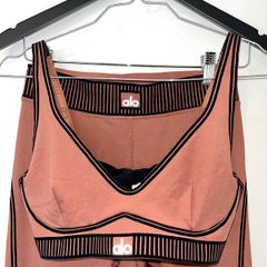 Alo Airlift Line Up Set: Bra and Leggings (Dusty Rose, Size M, Like New)