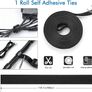 NEW SALE | Cable Management Kit, 146Pcs Tidy for Home Office under Desk- 100 Wire Organizer Ties, 5 Upgrade Silicone Holder, 2 Sleeve, 28 Adhesive Clips, 1 Roll Organiser Straps etc Image 4