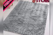 Rugs Living Room - Grey Area Rugs for Bedroom Anti Slip - Modern Super Soft Thick Pile Small Fluffy Shaggy Rug Non Shedding, 50cm x 80 cm MULTIPLE SIZES/COLOURS AVAILABLE (FREE POSTAGE)