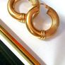 Vintage 9ct Gold Hallmarked Chunky Earrings Image 7