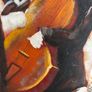 Large Original Jazz Orchestra Painting Abstract Musicians with Cello & Violins (80x80 cm) Image 4