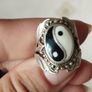 Vintage Yin-Yang Ring in Sterling Silver. Image 6