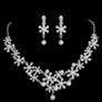 Pretty Crystal Pearl Bridal Accessories Set Image 3