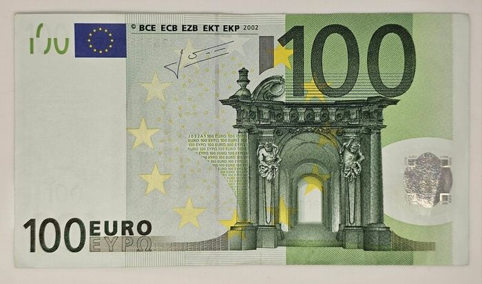 Italy 2002 100 Euro Banknote Note S Prefix