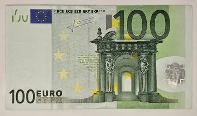 Italy 2002 100 Euro Banknote Note S Prefix