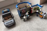 Playmobil Jail and police van