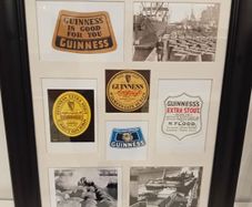 Guinness..framed photos and lables
