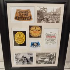 Guinness..framed photos and lables