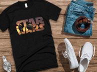 main image for ad Star Wars logo The Mandalorian The Child logo t-shirt baby yoda t-shirt