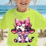 Cute Girls' Cartoon Cow T-Shirt Image 4