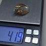 Vintage French 18ct Gold Diamond Ring Eagle Head Hallmark Image 8