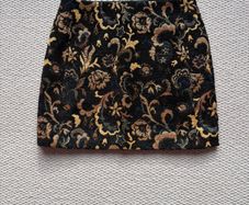 Sezane Malia skirt midnight blue jacquard size 12 BNWT
