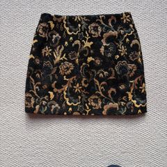 Sezane Malia skirt midnight blue jacquard size 12 BNWT