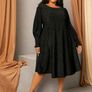 SHEIN Black Glitter Bishop Sleeve Dress. Size 20. New Image 2