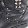 OYVE Black Leather Western Style Stars Boots Sz 40 (Fit 7 - 7.5UK) Image 10