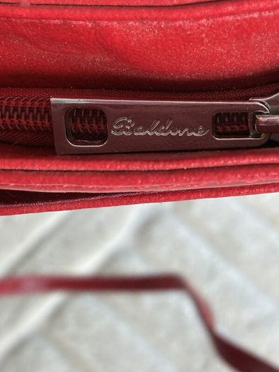 Ladies Red Buckle Style Crossbody Bag