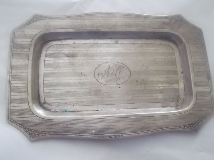a small antique sterling  silver tray