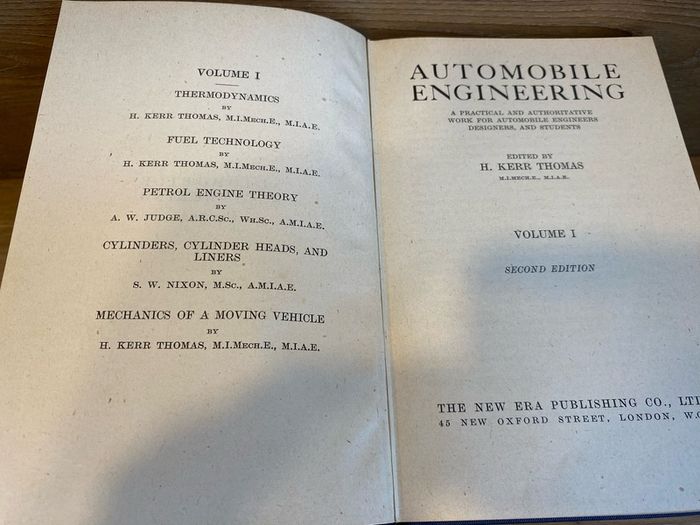 Automobile Engineering - Volumes I to VII (Complete) 1949