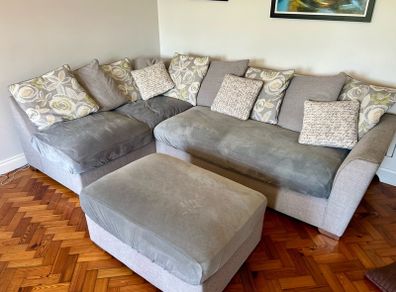 Corner Sofa | Footstool | Pillow Back