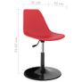 Swivel Dining Chairs 6 pcs Red PP Image 2