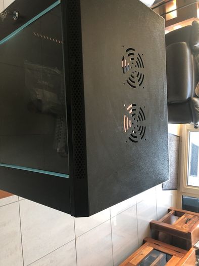 Cams wall mounted 9U cabinet with a variety of cables and connections