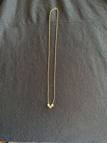 18k genuine gold Tricolor bead necklace