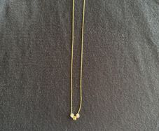 18k genuine gold Tricolor bead necklace
