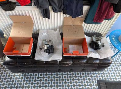 Mk7 Golf Brake caliper with adjusting element for electr. handbrake