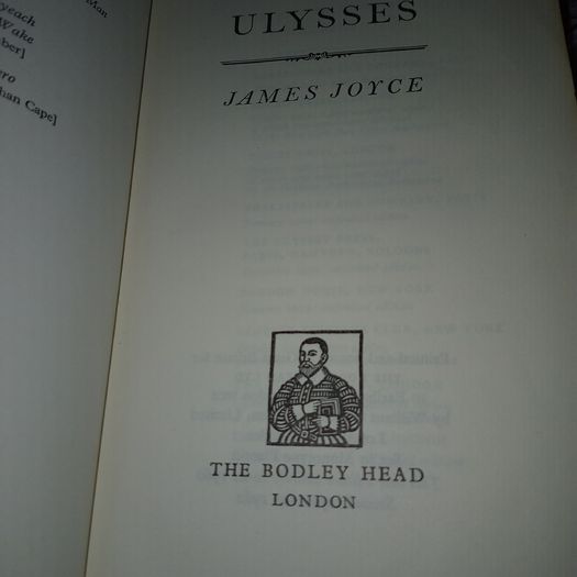 Ulysses by James Joyce 1962,The Bodley Head Publishers,,London.