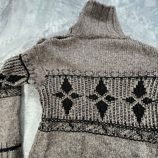 Armani Jeans Womens Roll Neck Jumper Sweater - Size 44 L - Grey - Mohair Blend