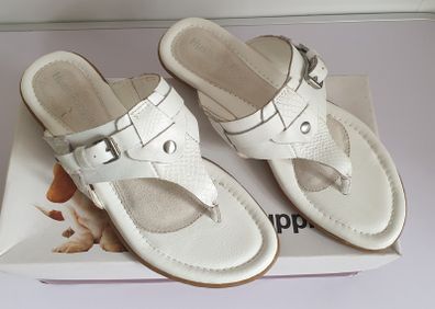 Hush Puppies Ladies Oni Nishi White Leather Sandals New With Box UK3 CAN POST
