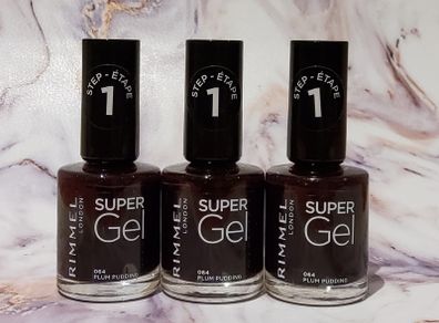 Rimmel Super Gel Nail Polish - 064 Plum Pudding - New