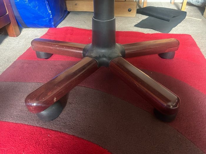 High-back cushioned desk chair