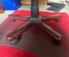 High-back cushioned desk chair