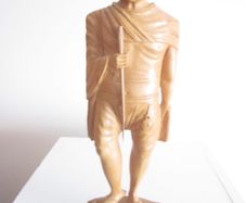 Hand Carved Wooden Mahatma Gandhi Figurine Statue