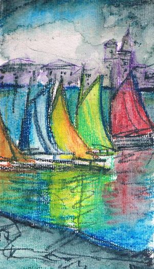 Ireland Inspired Aquarell Landscape from the Artist