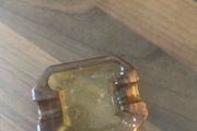 Vintage mini amber ashtray