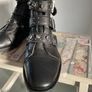 ankle boots Stradivarius black leather biker style boot size 40 Image 4