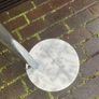 Danish retro 1970s 7 foot high lamp on marble base Image 2