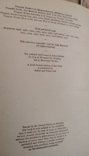 The Penguin Book of English Verse (John Hayward, 1979)
