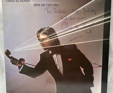Chris de Burgh Signed Man On The Line Vinyl LP 1984 Autographed