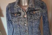 Denim jacket Dunnes  embroidered at the back size XS  31/32 inch Postage included