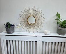 Carolyn Donnelly Eclectic Gold Round Mirror