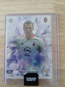 2023-24 Topps Total Football UEFA UCL Andriy Shevchenko White Ice 13/25 Ac Milan