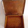 Antique Arts and Crafts Hammered Copper Wood Lined Tobacco Box Image 2
