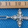 Vintage CRYSTAL  Cross & Chain - Necklace - Great Jewelry - Sparkly Crystal Image 6